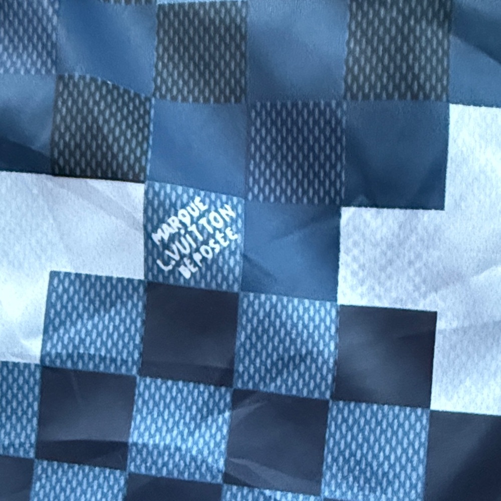 Louis Vuitton Blue Checkered Swim Trunks - Picture 4 of 16